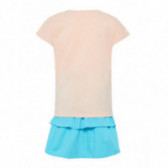 Комплект памучни пола и блуза с принт на фламинго за момиче Name it 50788 2
