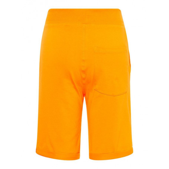 Къси панталони от органичен памук за момче, оранжеви Name it 50828 2
