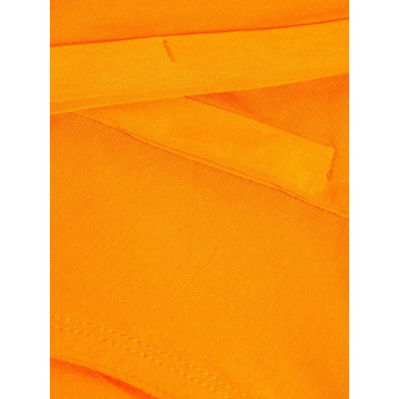 Къси панталони от органичен памук за момче, оранжеви Name it 50829 3