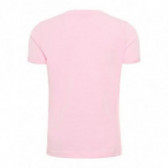 Блуза с къс ръкав от органичен памук за момиче в светло розово Name it 50911 2