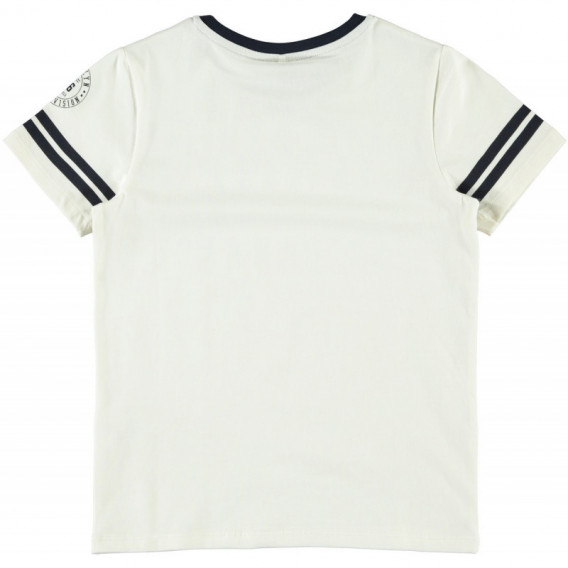 Бяла тениска от органичен памук за момче с Star Wars принт Name it 50915 2