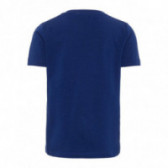 Синя тениска от органичен памук за момче с надпис Name it 50930 2