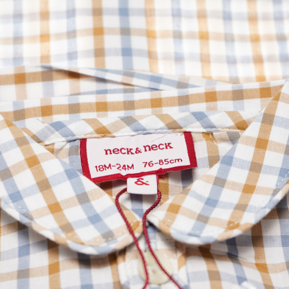 Памучна риза за момче с яка и копчета Neck & Neck 51767 5