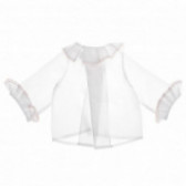 памучна блуза с дълъг ръкав и цветен акцент за бебе момиче Neck & Neck 51775 2