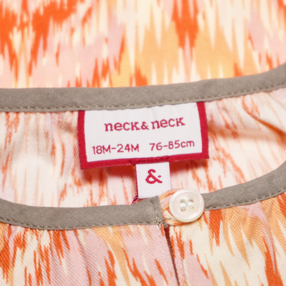 Памучна риза за момиче с копчета за декорация Neck & Neck 51830 3