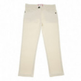 Панталони за момиче с вътрешен регулиращ се ластик гайки за колан, бели Neck & Neck 51867 