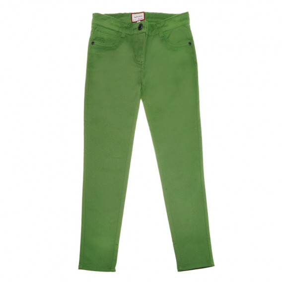 Панталони за момиче с цип и копче, зелени Neck & Neck 51881 