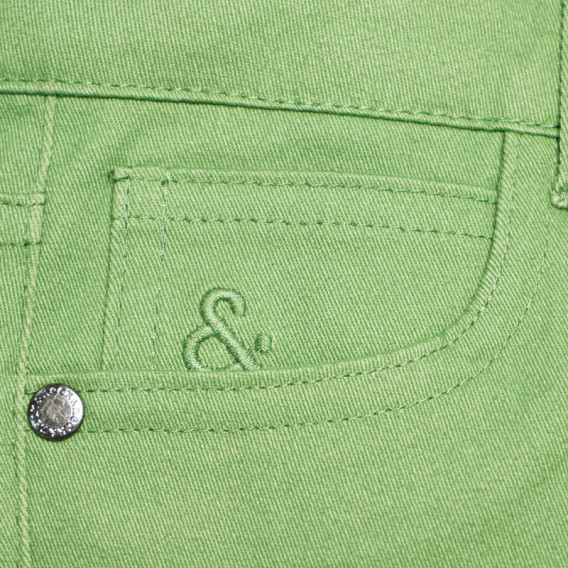 Панталони за момиче с цип и копче, зелени Neck & Neck 51883 3