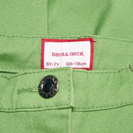 Панталони за момиче с цип и копче, зелени Neck & Neck 51885 5
