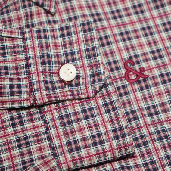 Памучна карирана риза с копчета за момче Neck & Neck 51958 3