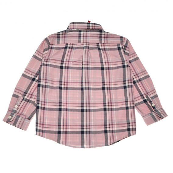 Памучна карирана риза с копчета за момче, розова Neck & Neck 51961 2