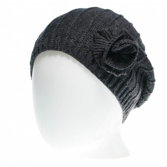 Плетена шапка за момиче, антрацит Neck & Neck 52033 