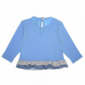 памучна блуза с дълъг ръкав и акцент в долната част за бебе момиче Little Celebs 52061 2