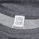 Сива блуза с дълъг ръкав и надпис "I'm super cool"  за момиче  Little Celebs 52081 5