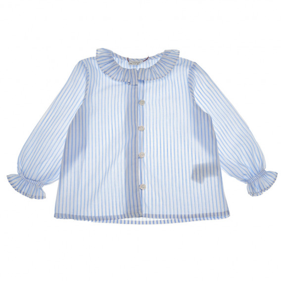 Памучна риза за бебе момиче с акцент на блузката и яката Neck & Neck 52101 