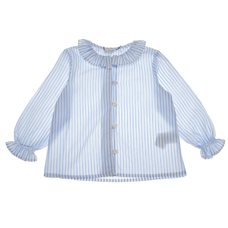 Памучна риза за бебе момиче с акцент на блузката и яката  52101