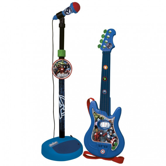 Детски комплект китара и микрофон Отмъстителите Avengers 52390 2