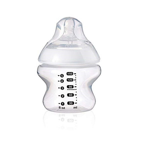Полипропиленово шише за хранене, с биберон 1 капка, 0+месеца, 150 мл., бяло Tommee Tippee 52431 7