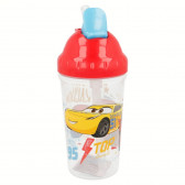 Чаша с гъвкава сламка и с картинка от анимационния филм CARS за момче Stor 52626 4