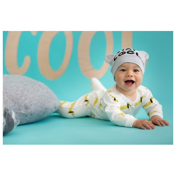 Памучна шапка с ушички за бебе - унисекс Pinokio 52719 2