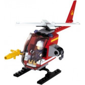 Конструктор Противопожарен хеликоптер 77 части Sluban 52820 2