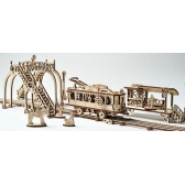 3D Механичен пъзел трамвайна линия Ugears 53136 5