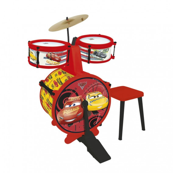 Детски комплект барабани със стол Cars 53231 5