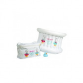 Комплект за баня - надуваемо корито с помпа, бяло Cupcake babies 53352 2