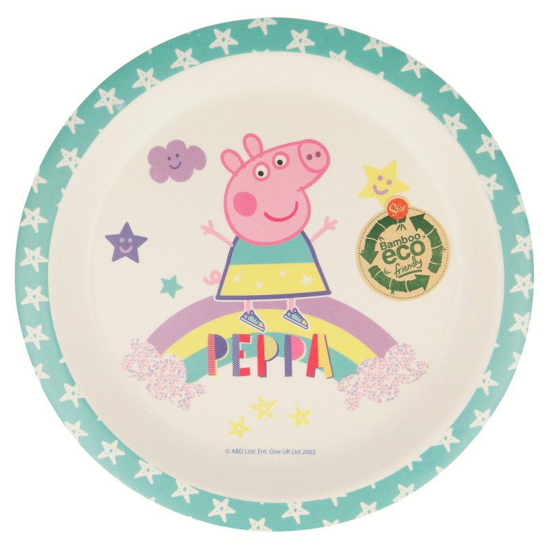 бамбукова чиния с картинка Peppa Pig унисекс  53429