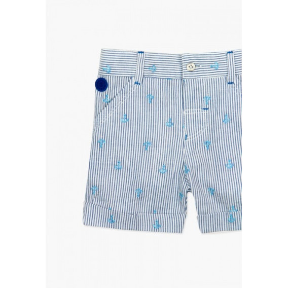 Къси панталони на райе в синьо и бяло за момче Boboli 53544 3