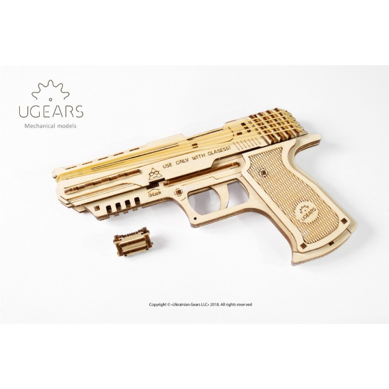 3D Механичен пъзел Пистолет Ugears 53751 8