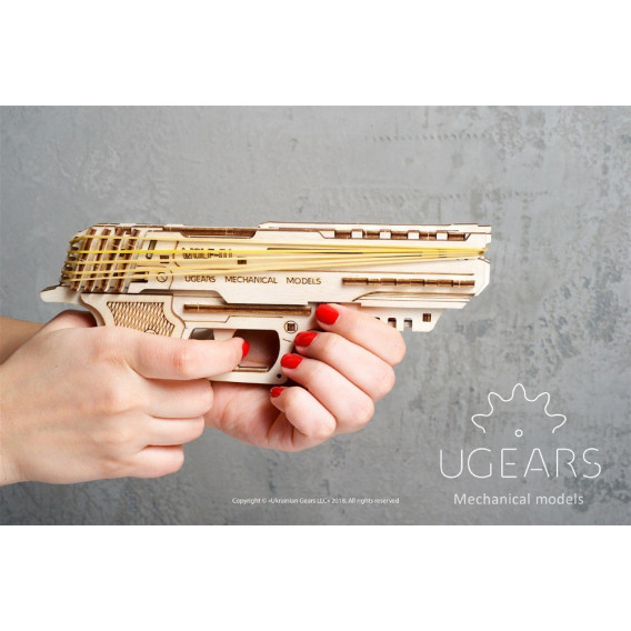 3D Механичен пъзел Пистолет Ugears 53756 13