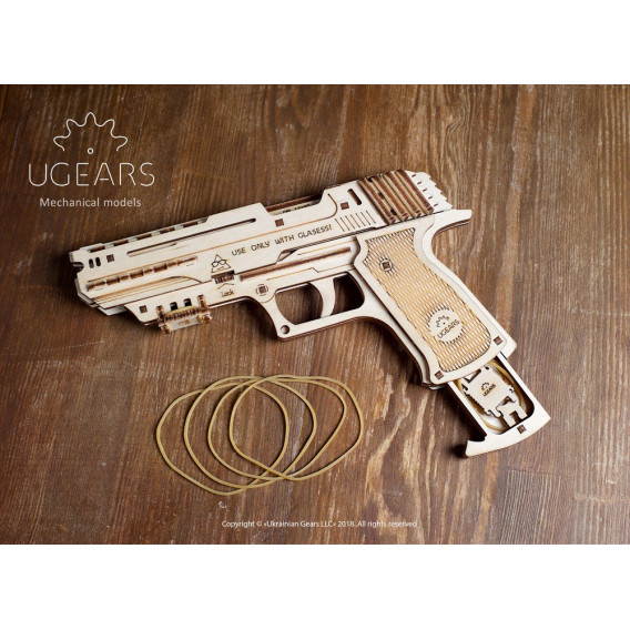 3D Механичен пъзел Пистолет Ugears 53759 16