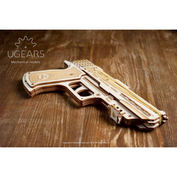 3D Механичен пъзел Пистолет Ugears 53760 17