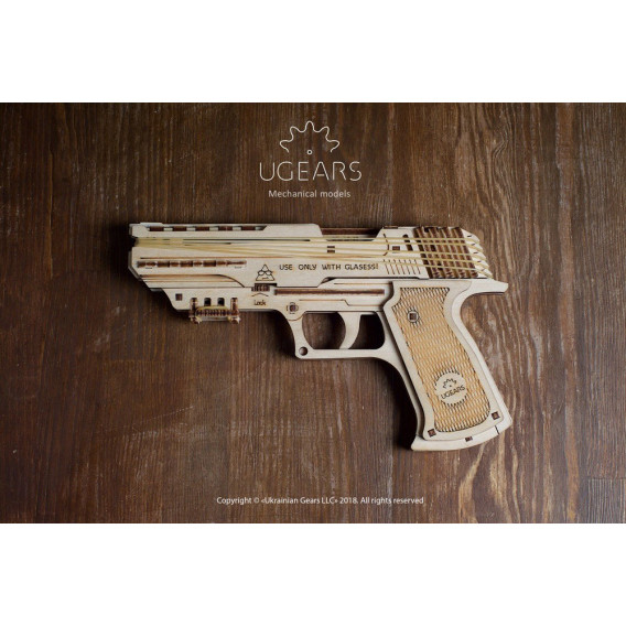 3D Механичен пъзел Пистолет Ugears 53761 18