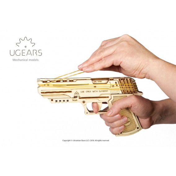 3D Механичен пъзел Пистолет Ugears 53764 21