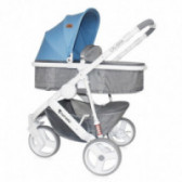 Детска количка CALIBRA3 2in1 с кош за новородено Grey&Blue за момче Lorelli 53796 2