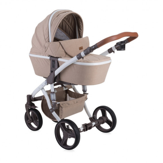 комбинирана количка RIMINI с кош за новородено Beige TRIANGLES унисекс Lorelli 53806 