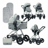 комбинирана количка ALEXA SET с кош за новородено Grey TRIANGLES унисекс Lorelli 53820 2