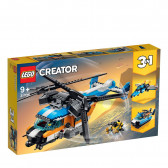 Конструктор- Хеликоптер с двойни ротори, 569 части Lego 53978 