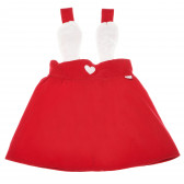 Комплект от 3 части за момиче в червен и бял цвят Bebetto 54712 11