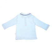 Памучна блуза с дълъг ръкав и яка за бебе момче, светло синя Bebetto 54905 2