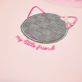 Комплект блуза с ританки за момиче с котенце Bebetto 54928 7