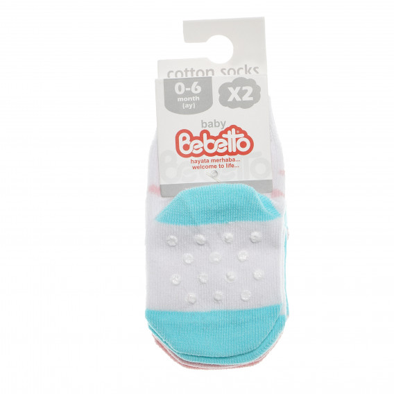 Комплект от 2 бр. бебешки чорапи, син Bebetto 55031 