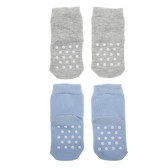 Комплект от 2 бр. бебешки чорапи, сив - син Bebetto 55039 3