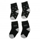Комплект 2 бр. чорапи за бебе, черно и сиво Bebetto 55046 2