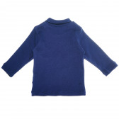 Памучна блуза с дълъг ръкав и малка щампа за бебе момче, тъмно синя Bebetto 55102 2