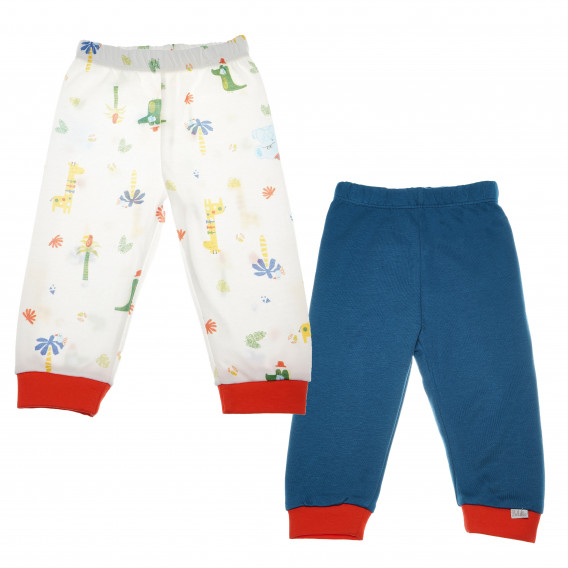 Комплект памучни панталони за бебе момче, син и с принт Bebetto 55269 
