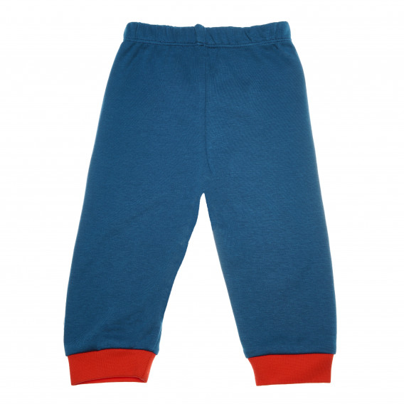 Комплект памучни панталони за бебе момче, син и с принт Bebetto 55271 3