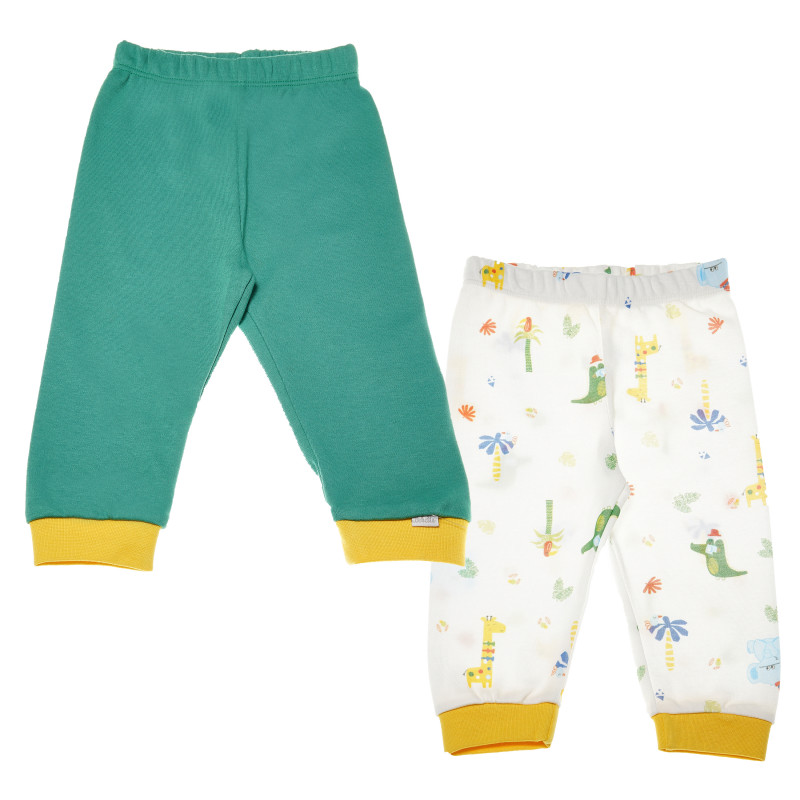 Комплект памучни панталони за бебе - унисекс  55275